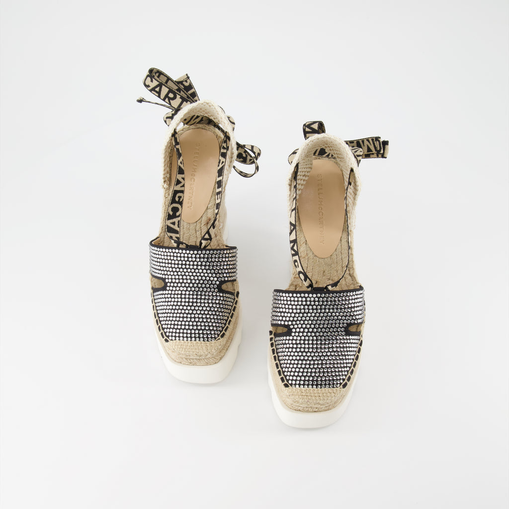 Espadrilles compensées Gaia à cristaux