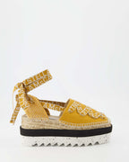 Plateauschuhe Espadrilles compensées Gaia Stella McCartney Gelb Femme