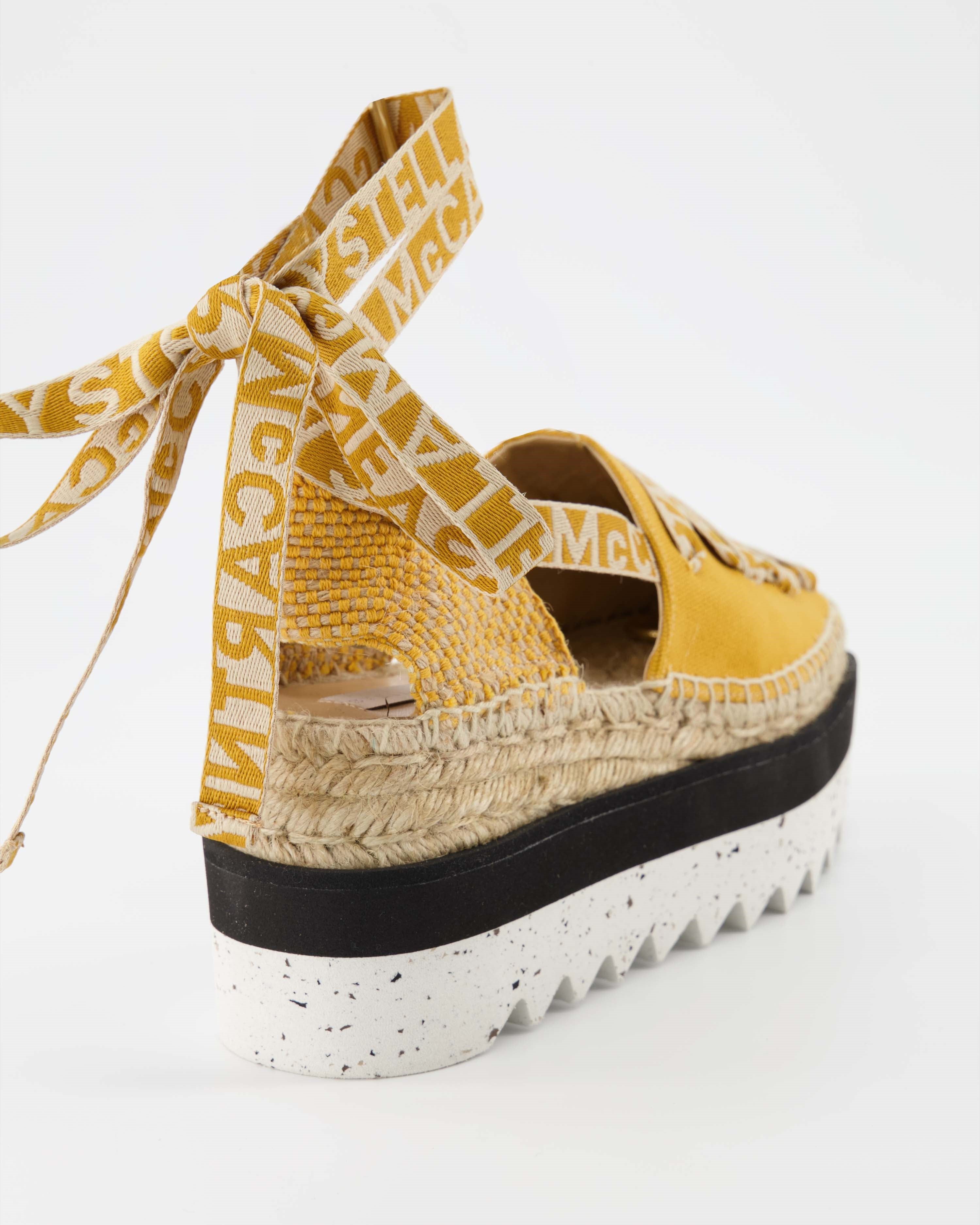 Plateauschuhe Espadrilles compensées Gaia Stella McCartney Gelb Femme