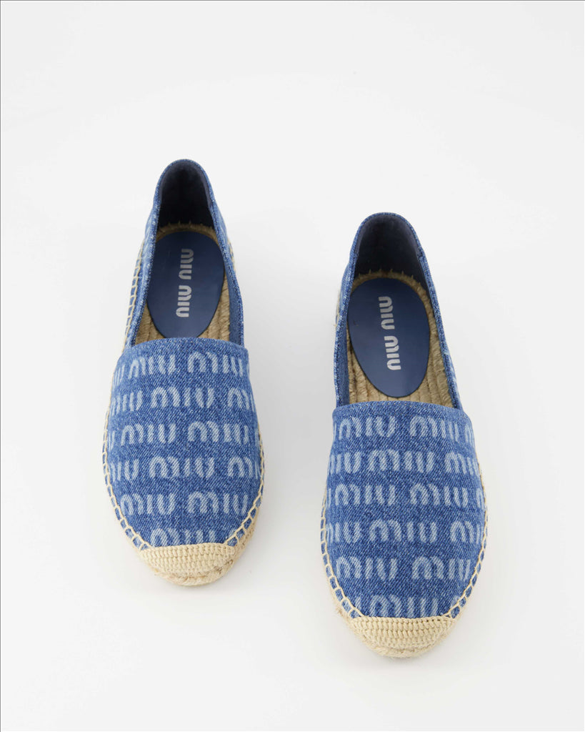 Espadrilles Espadrilles en denim Miu Miu Bleu Femme