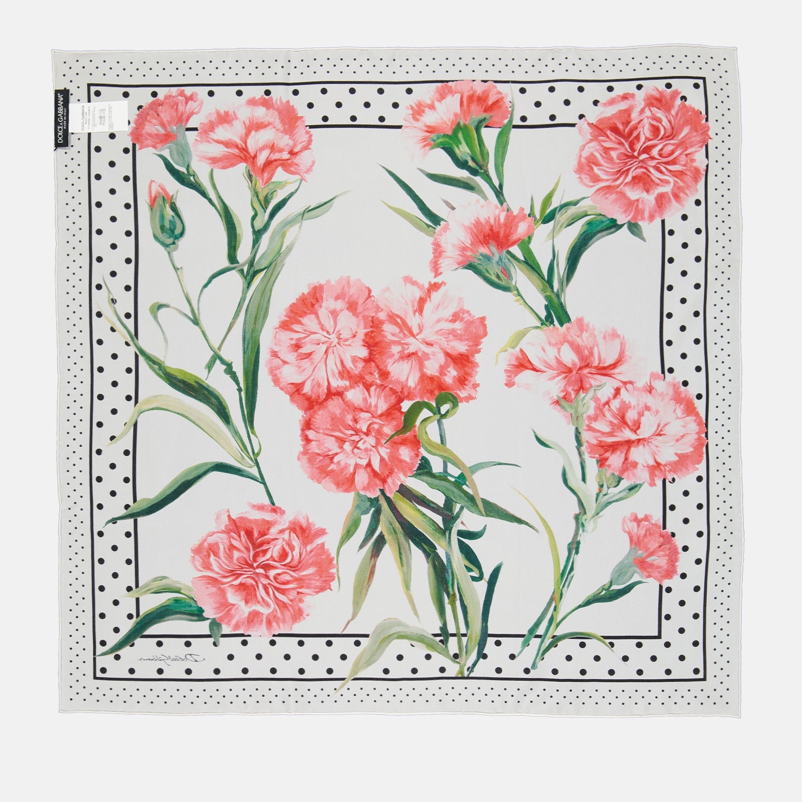 Écharpes, foulards et gants Foulard en sergé Dolce & Gabbana Blanc Femme