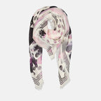 Schals und handschuhe Foulard Graffiti Biker Alexander McQueen Rosa Femme