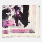 Schals und handschuhe Foulard Graffiti Biker Alexander McQueen Rosa Femme
