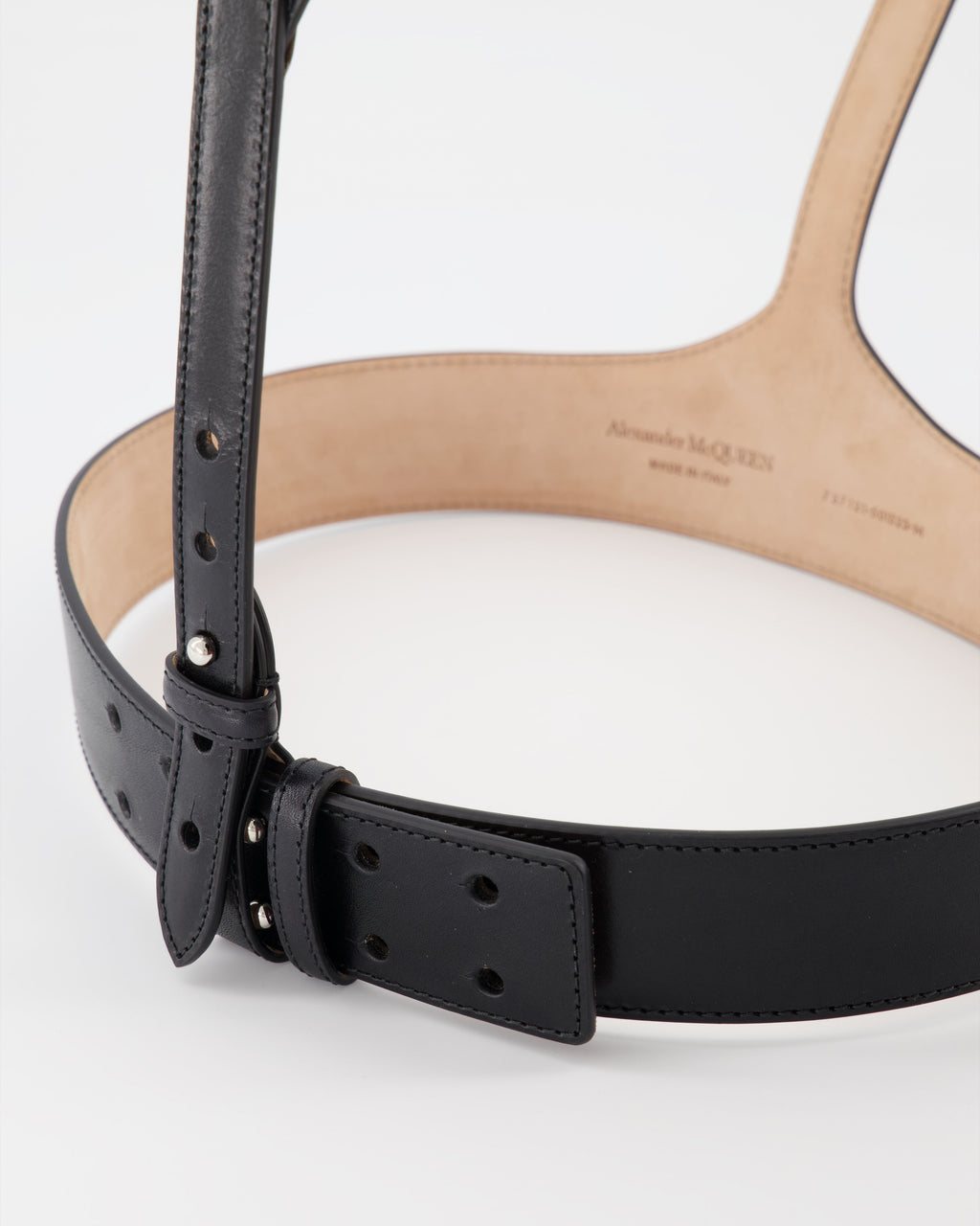 Gürtel Harnais en cuir Alexander McQueen Schwarz Femme