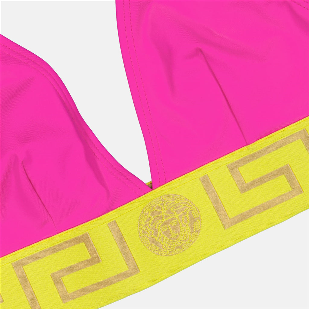 Strandmode Haut de bikini Medusa Greca Versace Rosa Femme