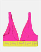 Strandmode Haut de bikini Medusa Greca Versace Rosa Femme