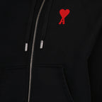 スウェットシャツ ジップパーカー Ami PARIS 黒 ユニセックス