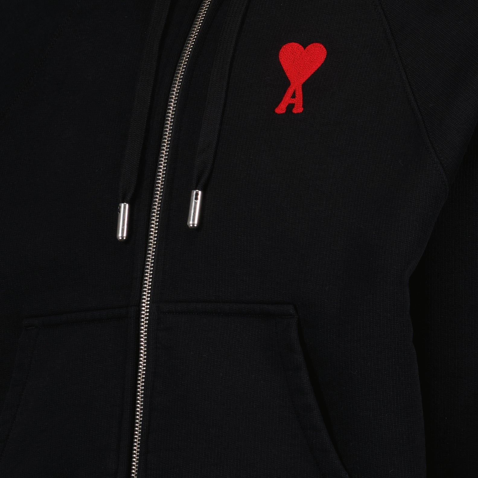 スウェットシャツ ジップパーカー Ami PARIS 黒 ユニセックス