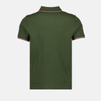 Polo shirts Polo shirt with logo and piping Moncler Khaki Man