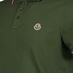 Polo shirts Polo shirt with logo and piping Moncler Khaki Man
