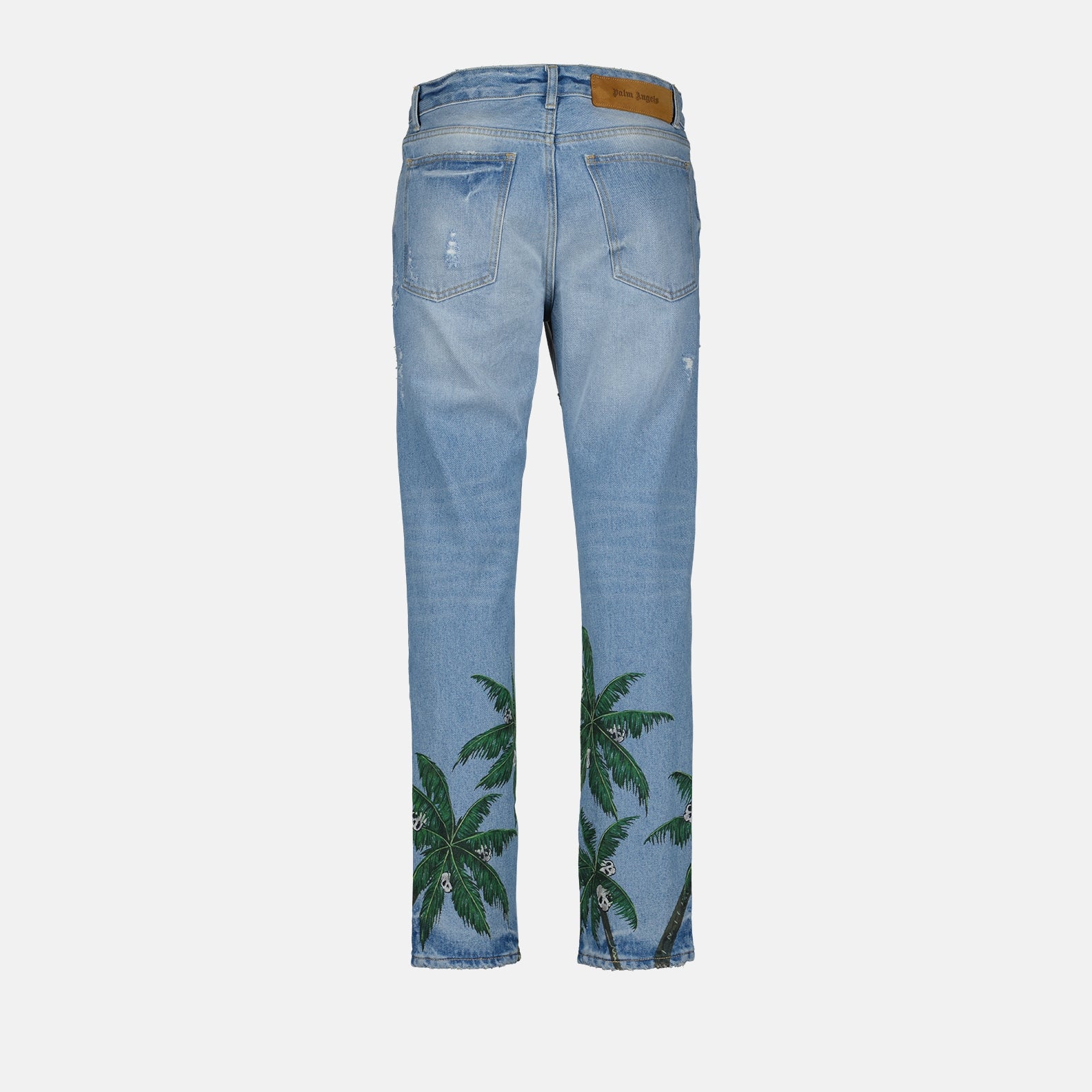 Hosen Jean Palm Tree Palm Angels Blau Homme