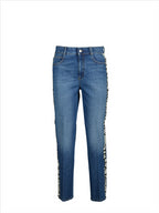 Hosen Jeans à bande logo Stella McCartney Blau Femme