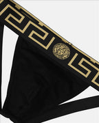 Underwear and homewear Greca Jock Strap Versace Black Man