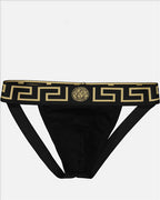 Underwear and homewear Greca Jock Strap Versace Black Man