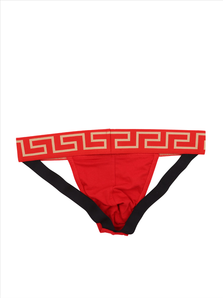 Underwear and homewear Greca Versace Jock Strap for Men Red Versace Red Man