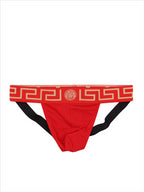 Underwear and homewear Greca Versace Jock Strap for Men Red Versace Red Man