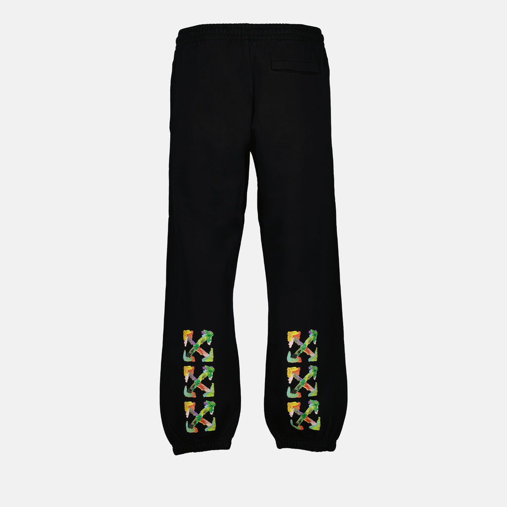 Pantalons Jogging à motif Arrow Off-White Noir Homme