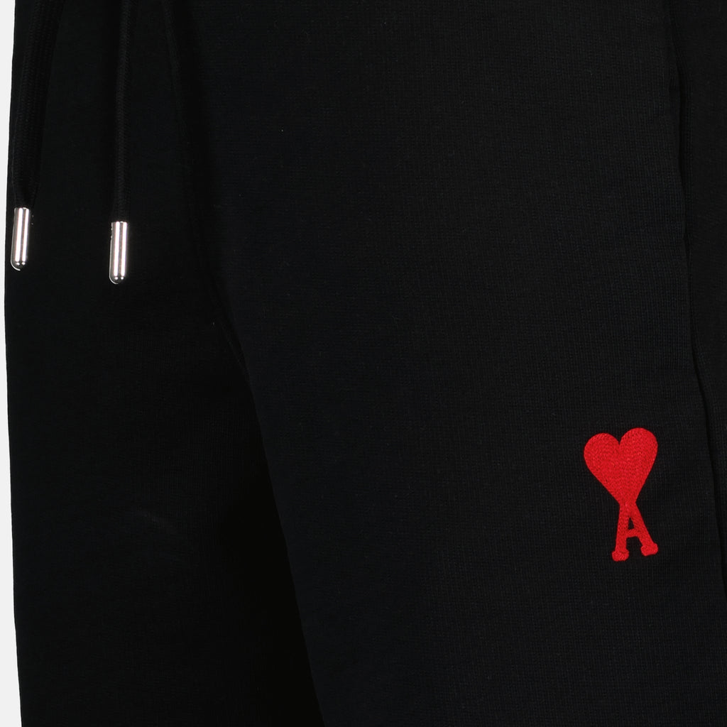 Calças Jogging en molleton Ami PARIS Preto Unissex