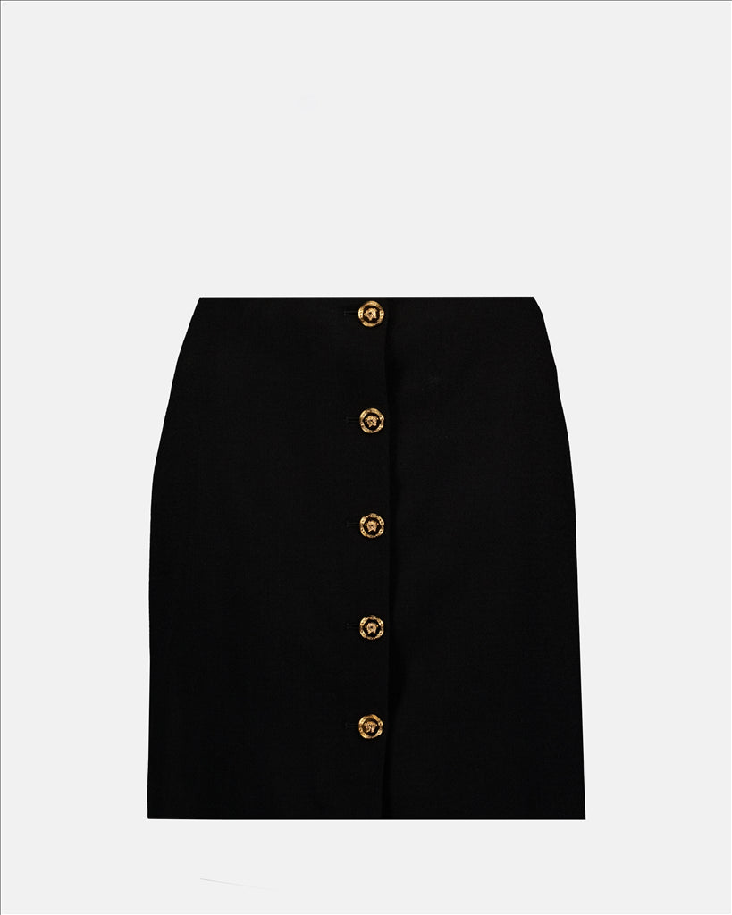 Röcke Jupe à boutons Versace Schwarz Femme
