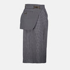 Röcke Jupe imprimée pied de poule Fendi Grau Femme