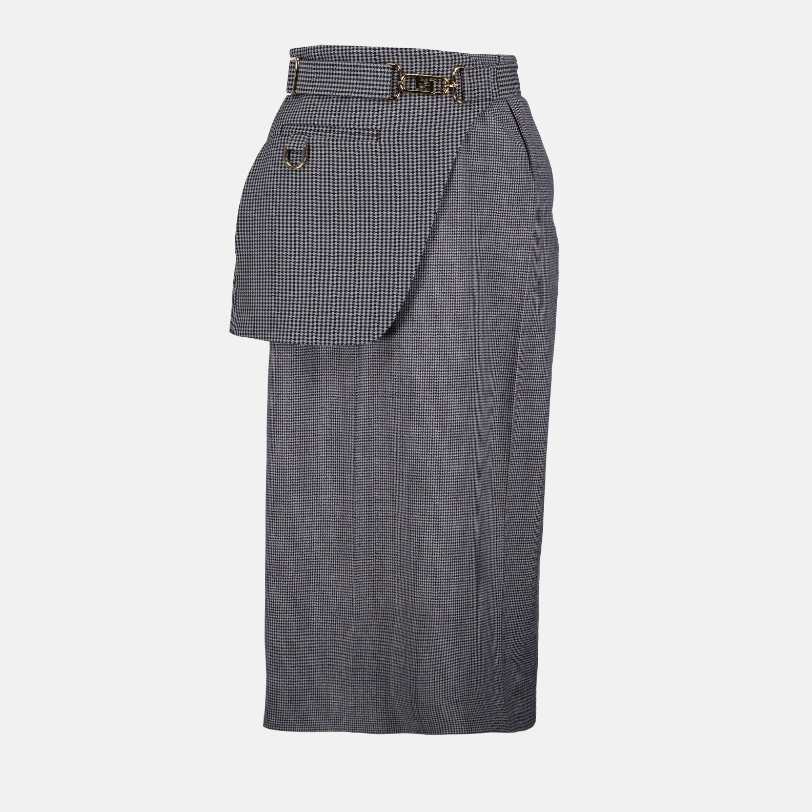 Röcke Jupe imprimée pied de poule Fendi Grau Femme