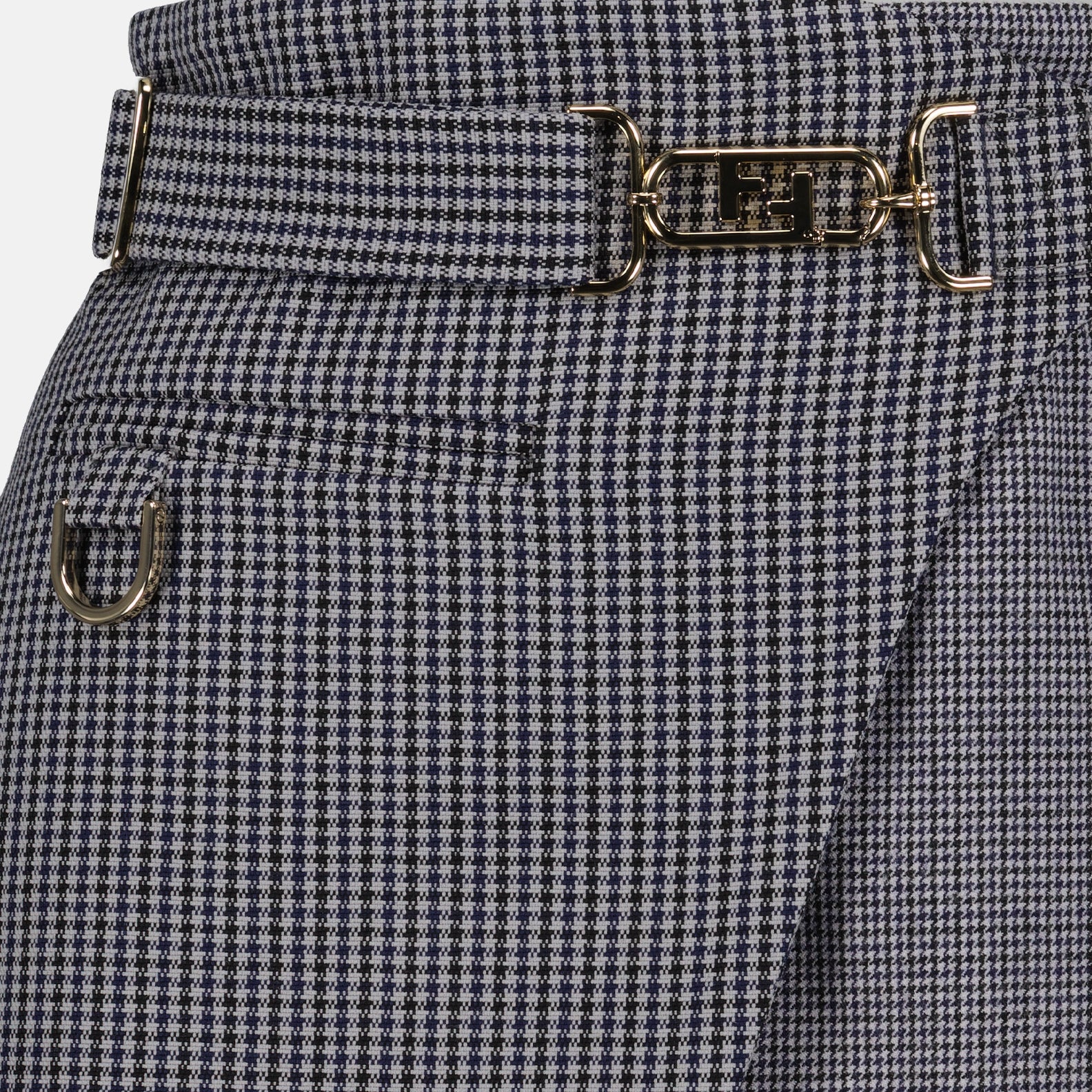 Röcke Jupe imprimée pied de poule Fendi Grau Femme