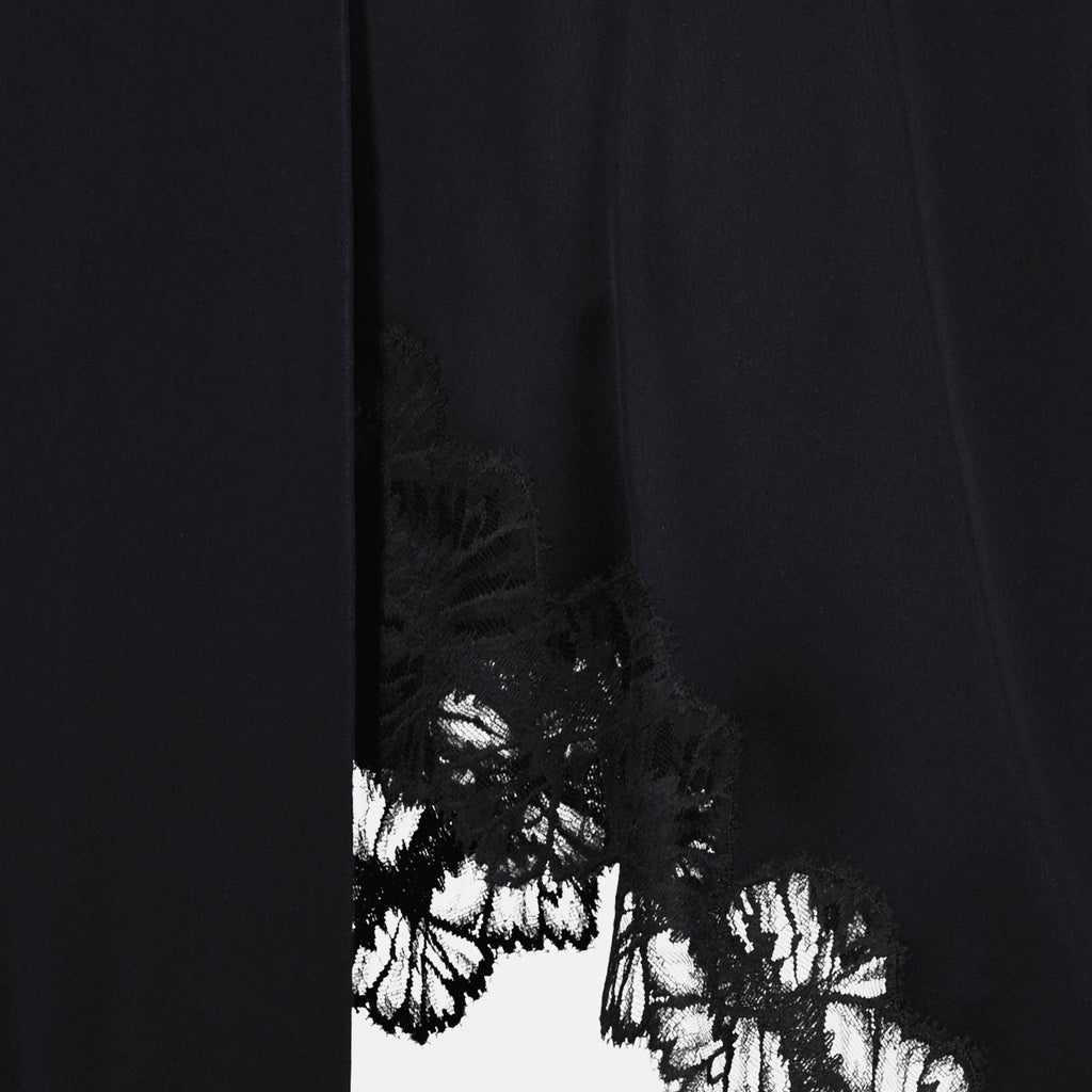 Jupe asymétrique à bords en dentelle