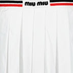 Röcke Jupe en popeline Miu Miu Weiß Femme