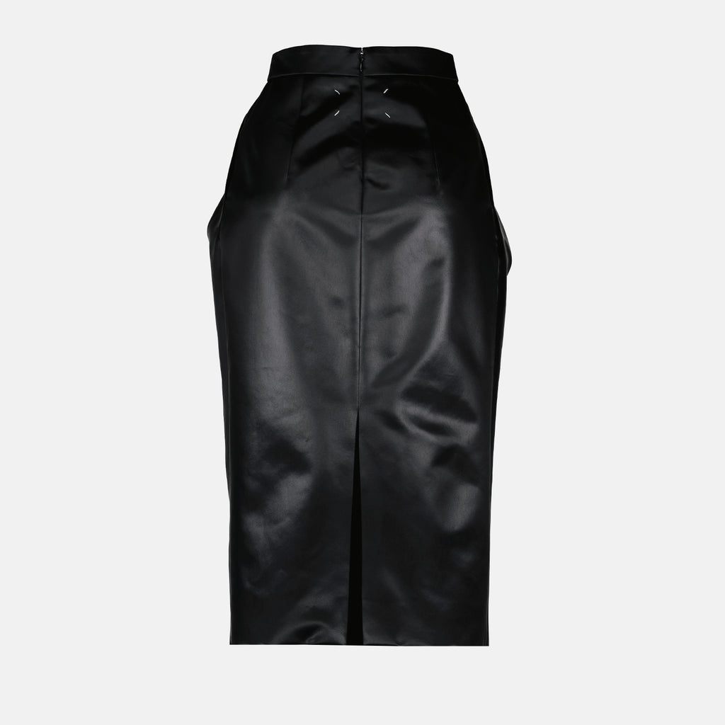 Röcke Jupe en satin chintz Maison Margiela Schwarz Femme