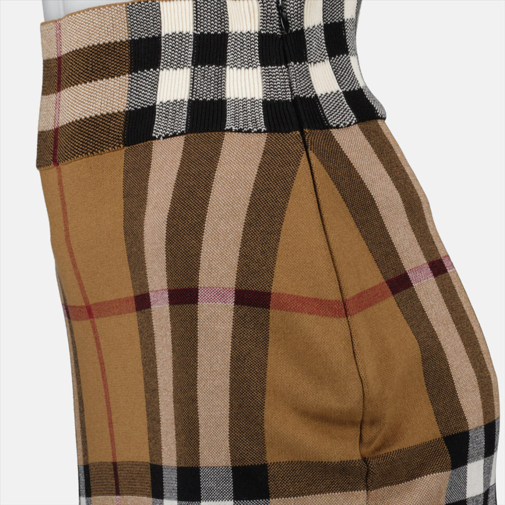 Röcke Jupe Kammie à carreaux Burberry Braun Femme