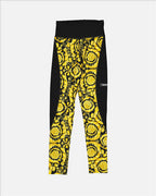 Hosen Legging Barocco Versace Gelb Femme