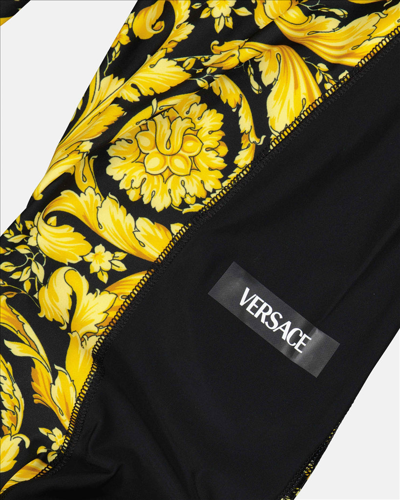 Hosen Legging Barocco Versace Gelb Femme