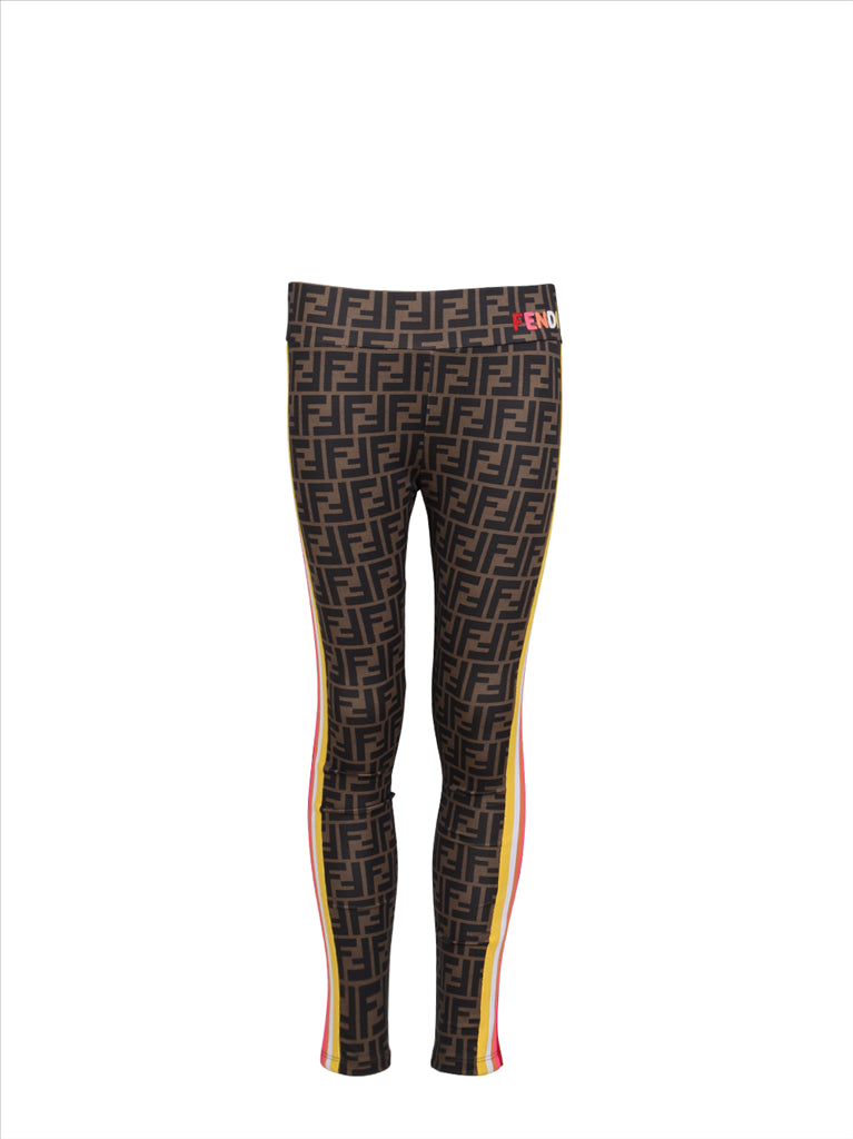 Clothing FF leggings Fendi Brown Kids
