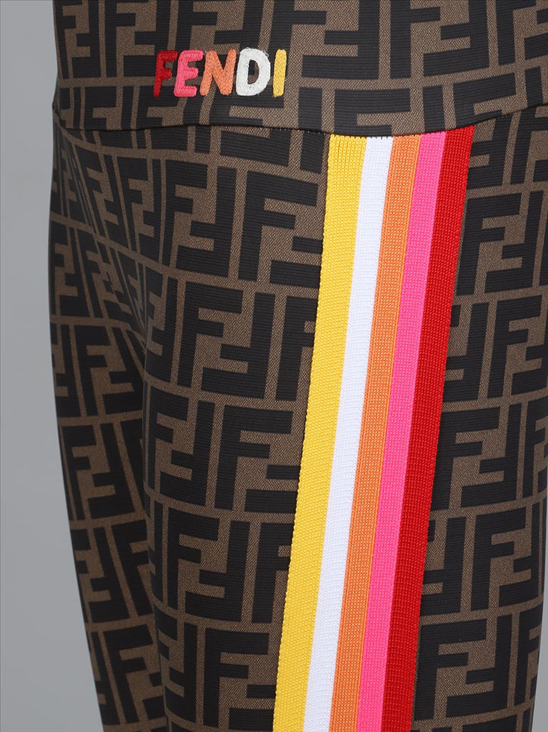 Clothing FF leggings Fendi Brown Kids