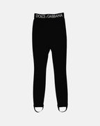 Hosen Legging à logo Dolce & Gabbana Schwarz Femme