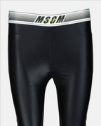 Hosen Legging à logo MSGM Schwarz Femme