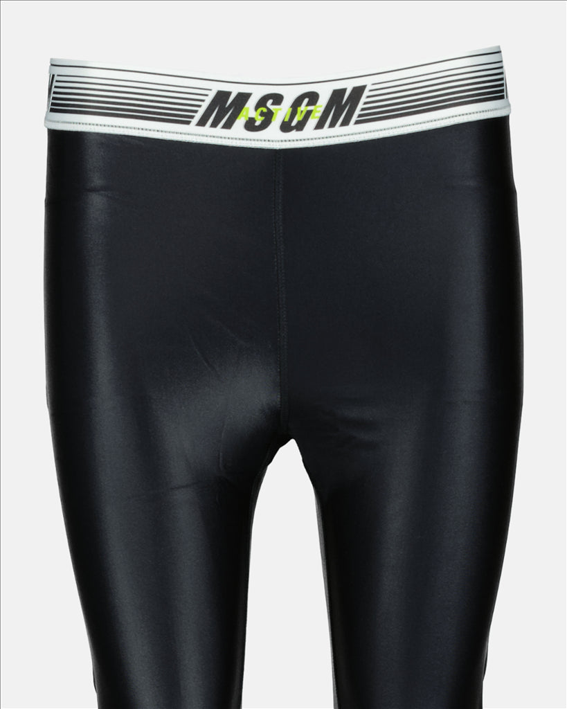 Hosen Legging à logo MSGM Schwarz Femme