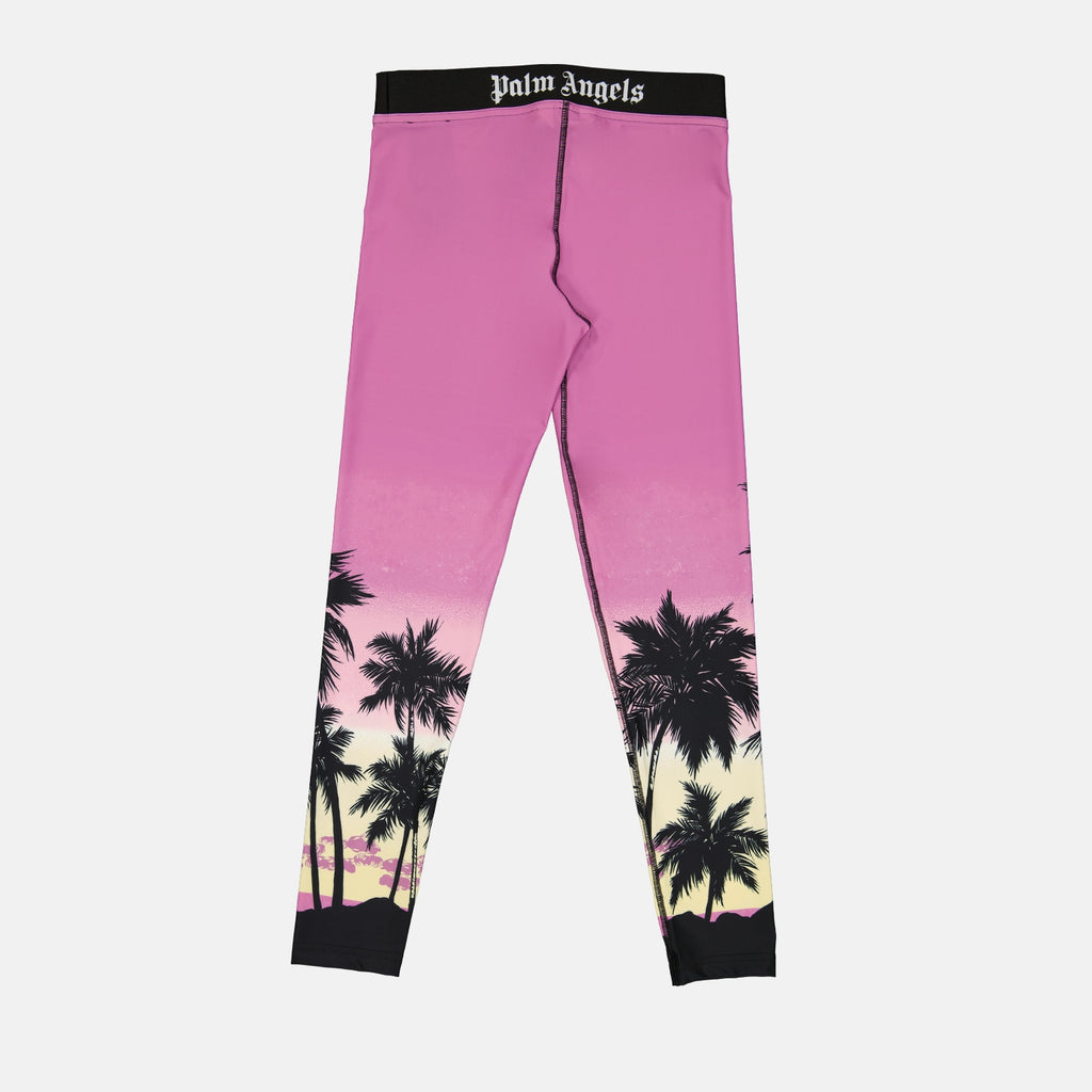 Hosen Legging Sunset logo Palm Angels Lila Femme