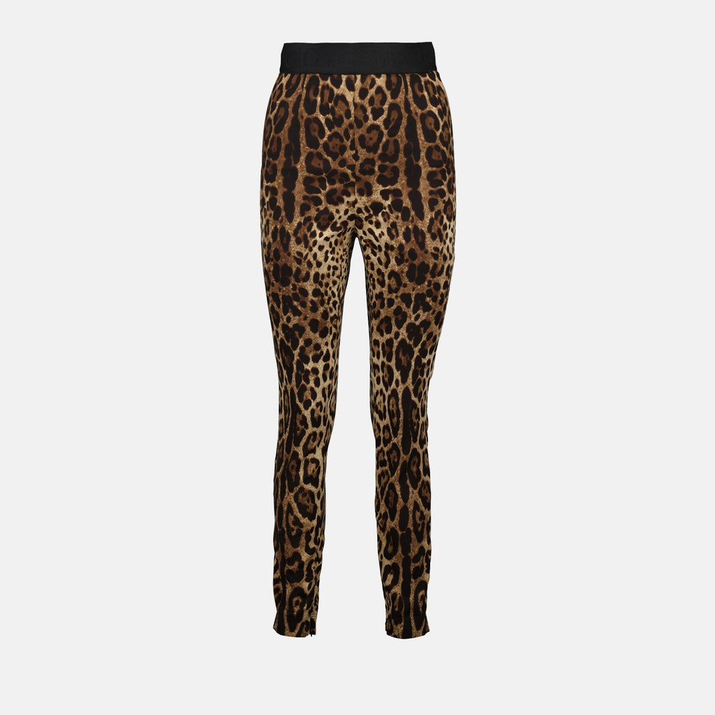 Hosen Legging léopard Dolce & Gabbana Braun Femme