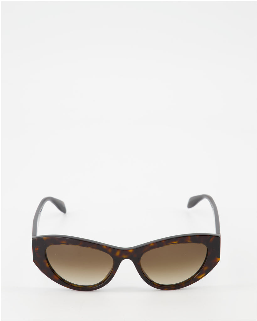 Schals und handschuhe Lunettes de soleil à motif écaille Alexander McQueen Braun Femme
