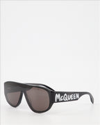 Lunettes Lunettes de soleil Graffiti Alexander McQueen Noir Unisexe