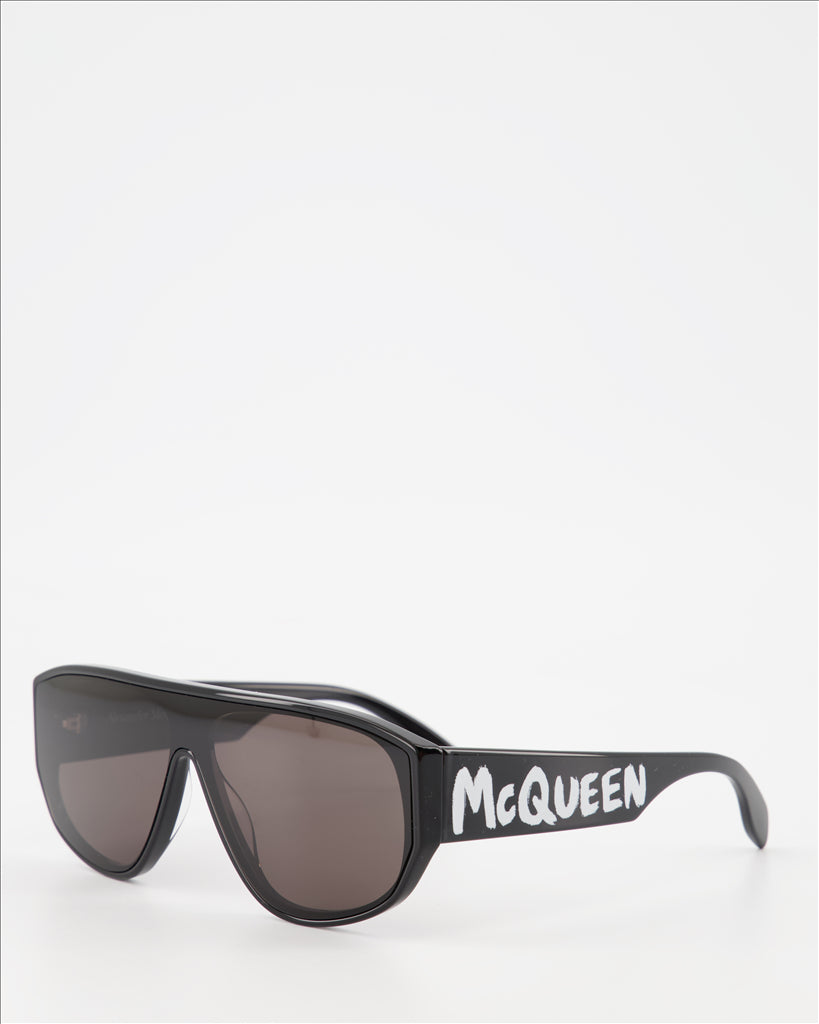 Lunettes Lunettes de soleil Graffiti Alexander McQueen Noir Unisexe