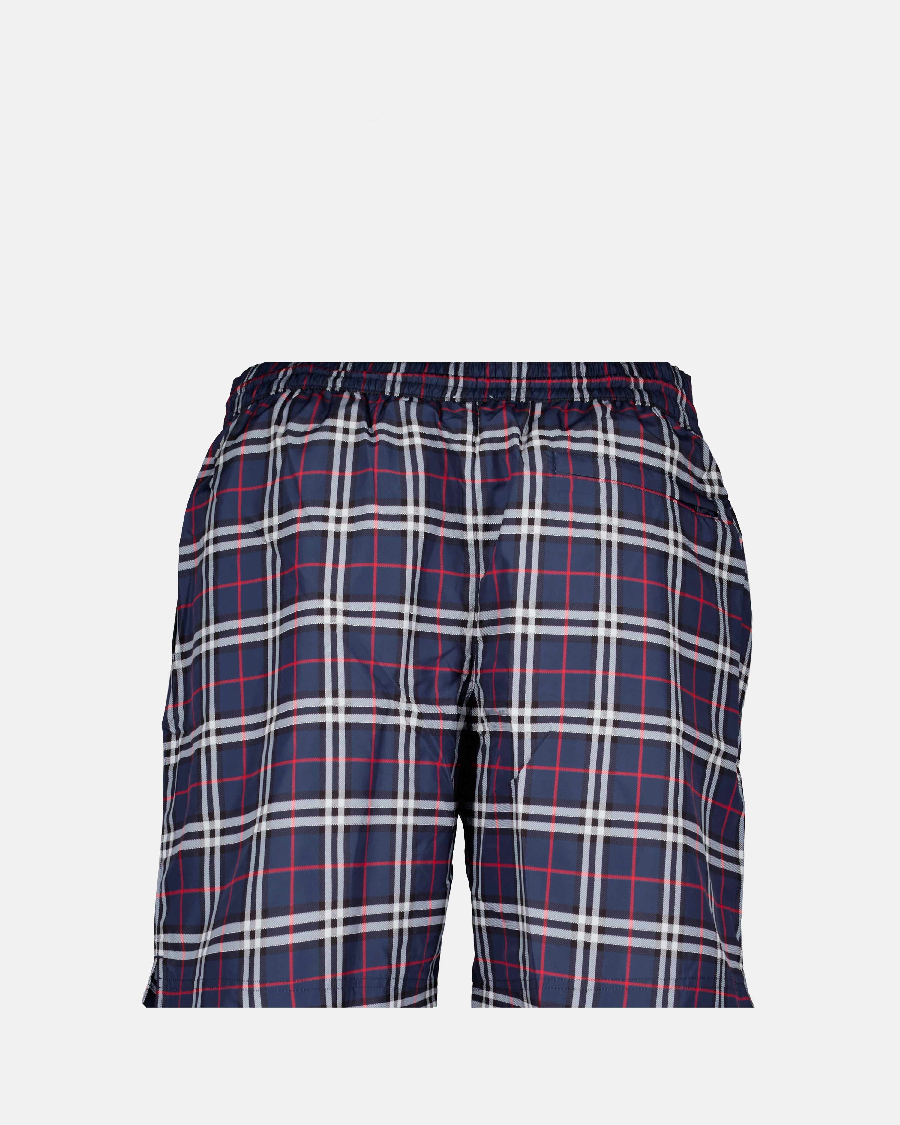 Strandmode Maillot de bain à carreaux Burberry Blau Homme