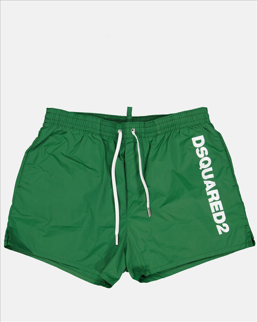 Shorts Maillot de bain à logo Vert Dsquared2 Vert Homme