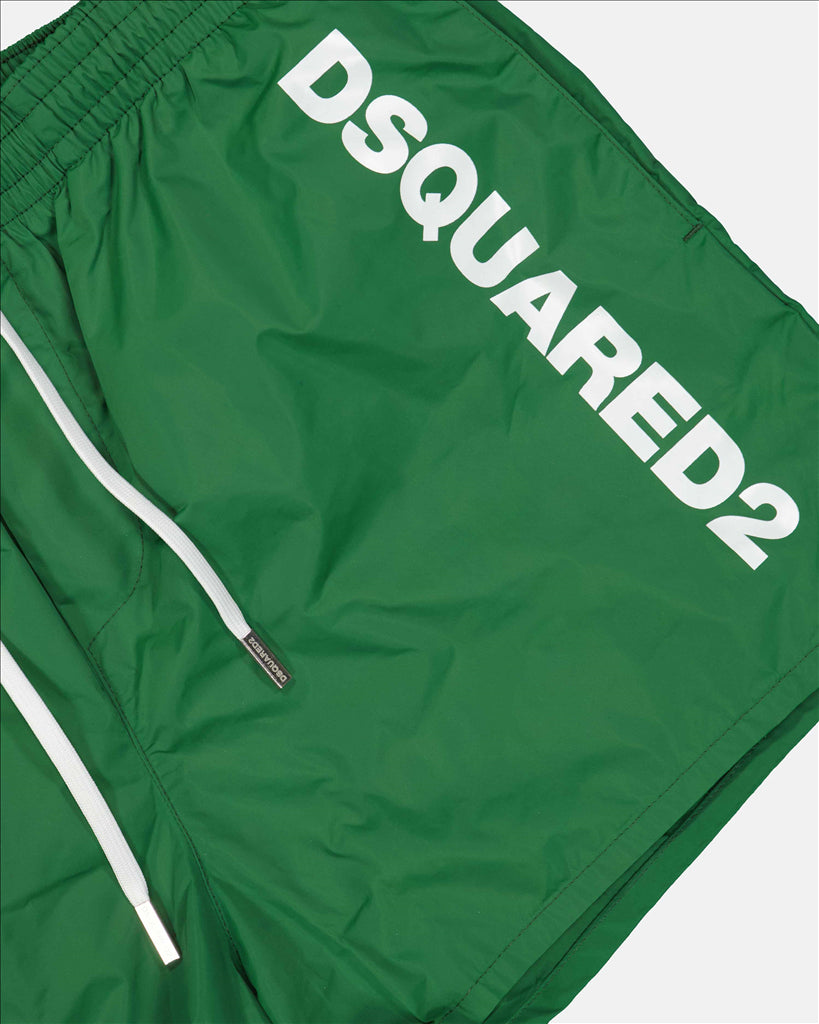 Shorts Maillot de bain à logo Vert Dsquared2 Vert Homme