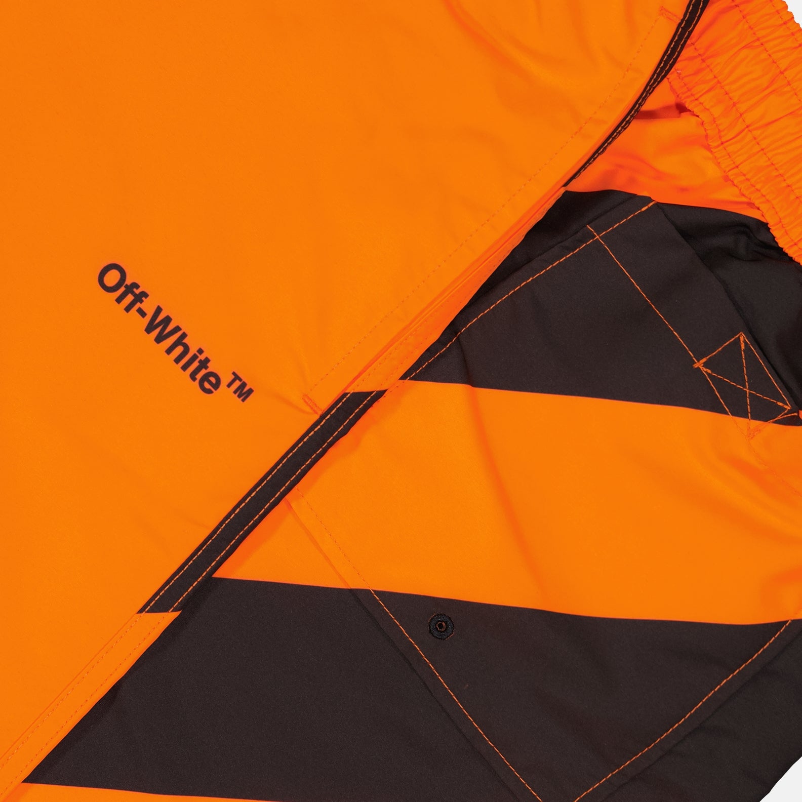 Beachwear Diag Surfer swimsuit Off-White Orange Man