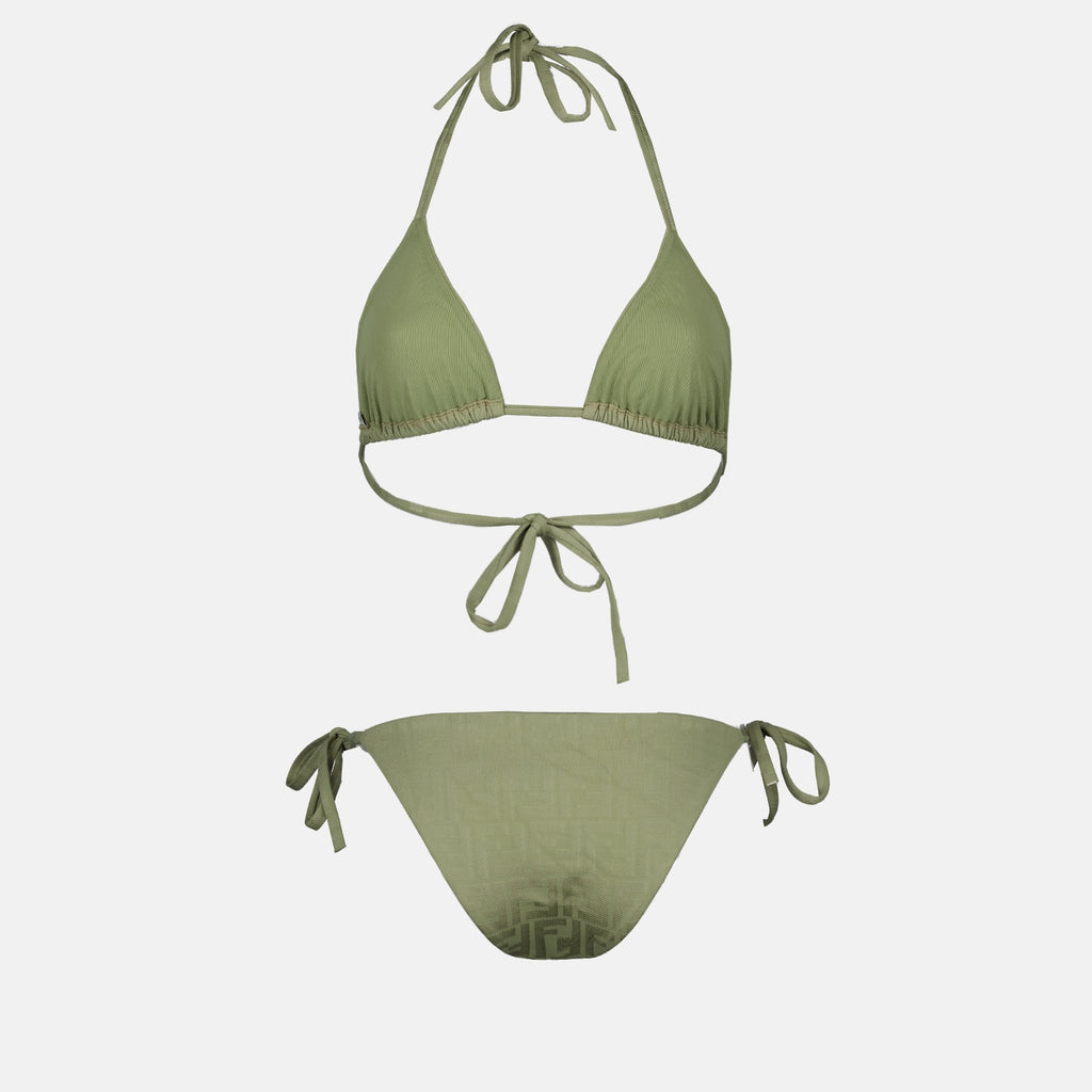 Beachwear Lycra swimsuit Fendi Green Women