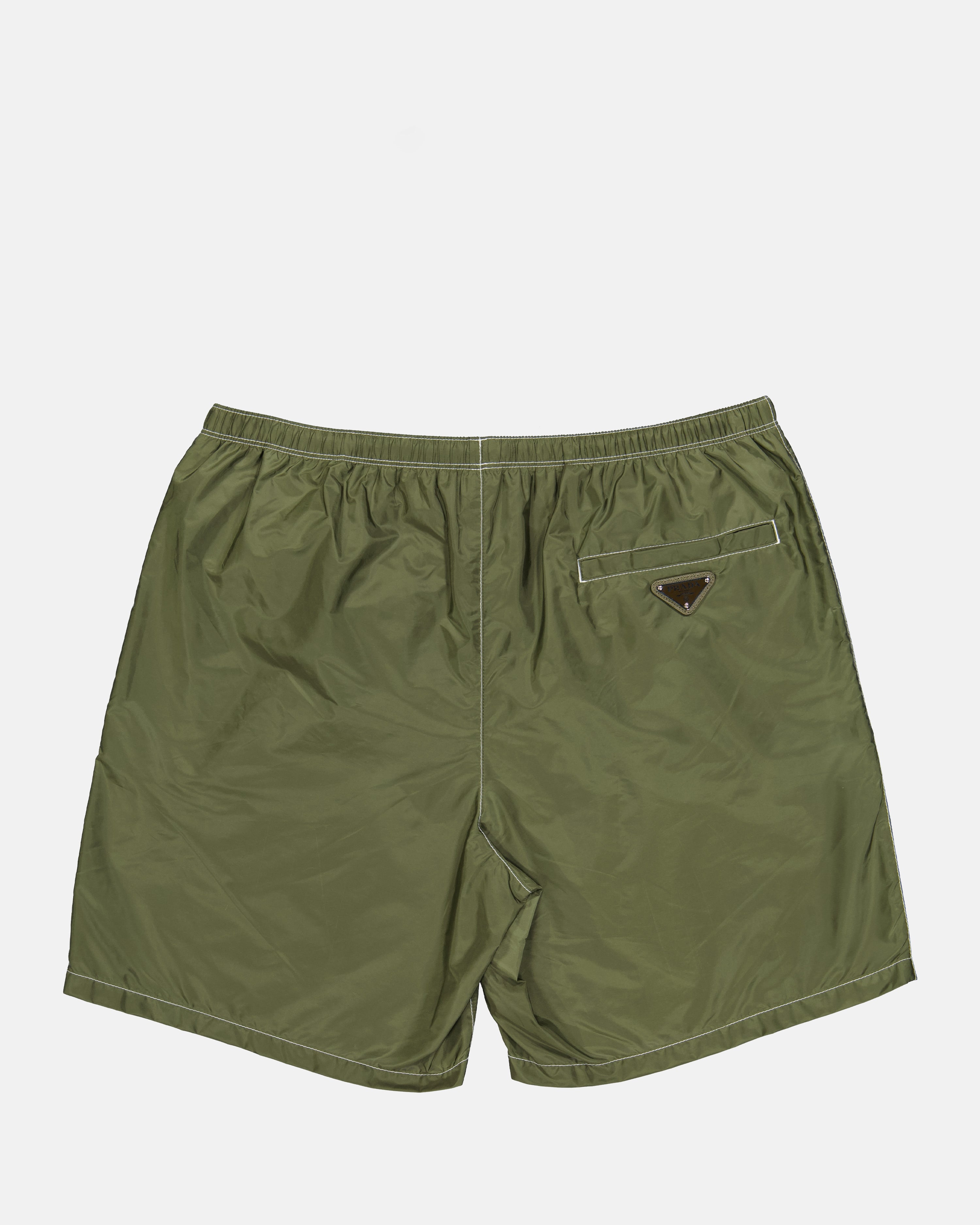 Strandmode Maillot de bain en Re-Nylon Prada Khaki Homme