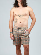 Beachwear Checked swimsuit Burberry Beige Man