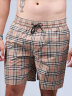 Beachwear Checked swimsuit Burberry Beige Man